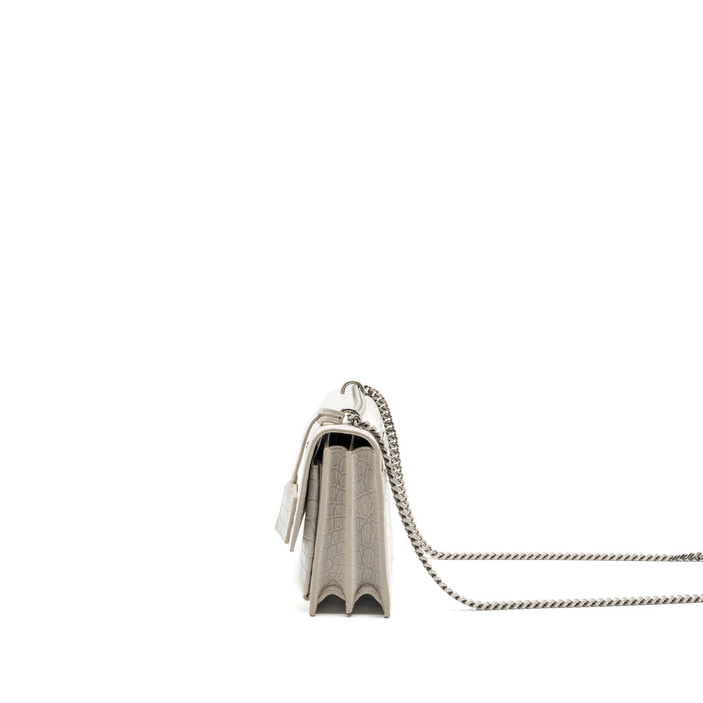 saint-laurent-ysl-sunset-bag-crocodile-embossed-white-shw
