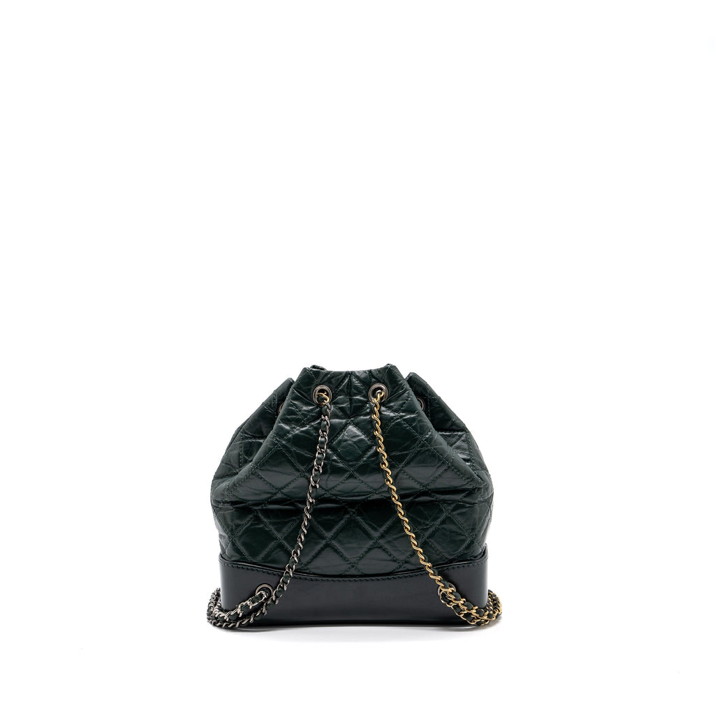 chanel-small-gabrielle-backpack-aged-calfskin-dark-green-multicolour-hardware
