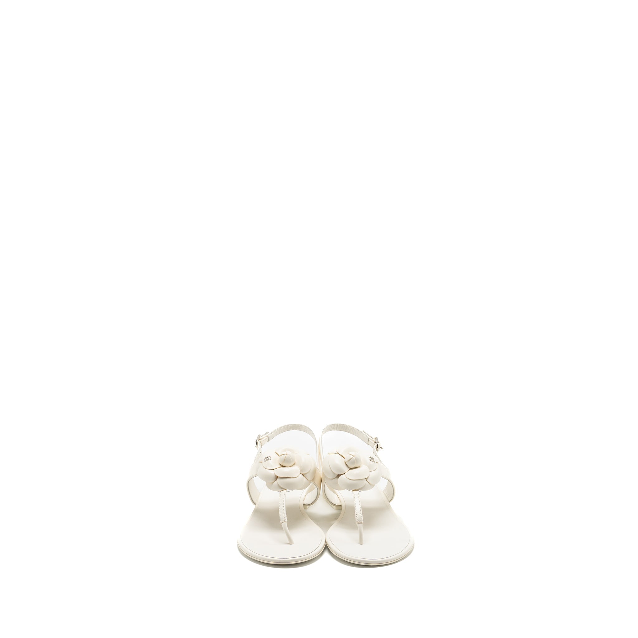 chanel-size-39-camellia-sandals-white