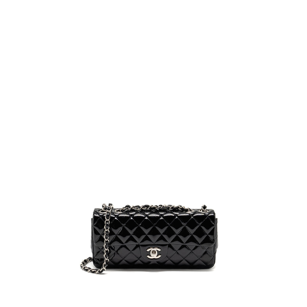 chanel-east-west-flap-shoulder-bag-patent-leather-black-shw