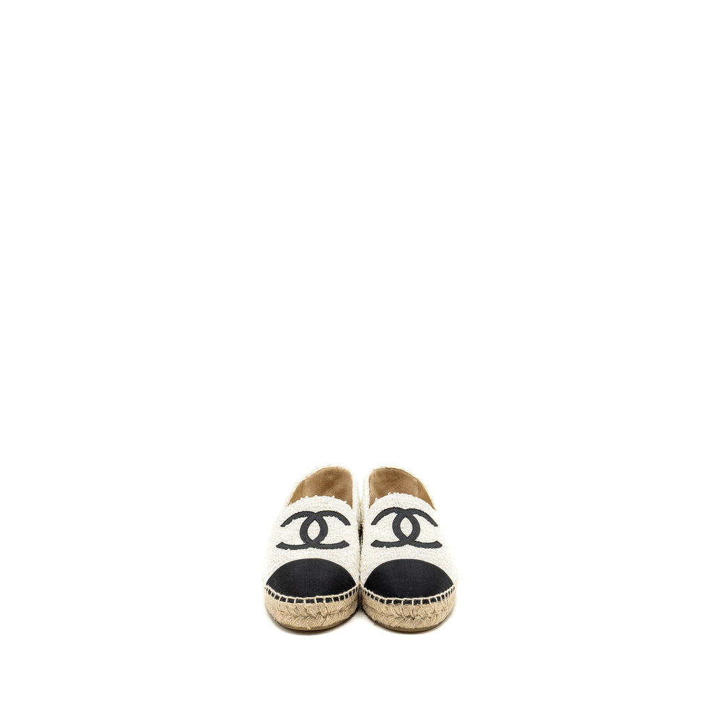 chanel-size-40-espadrilles-white-black