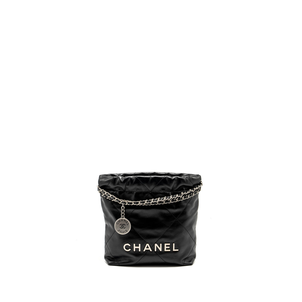chanel-mini-22-bag-shiny-calfskin-black-shw-microchip-copy