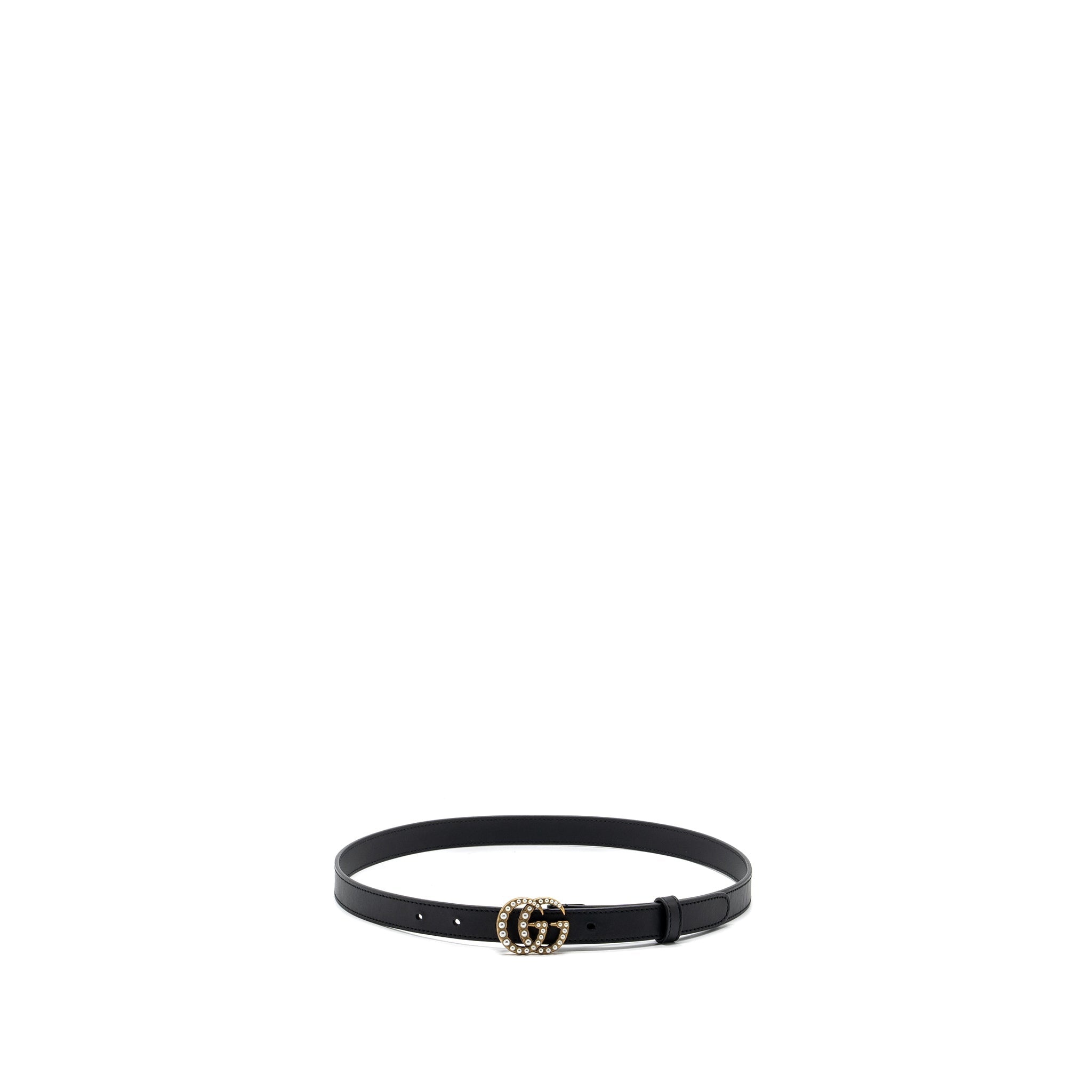 gucci-size-80-leather-belt-double-g-buckle-with-pearl-calfskin-black-brushed-ghw
