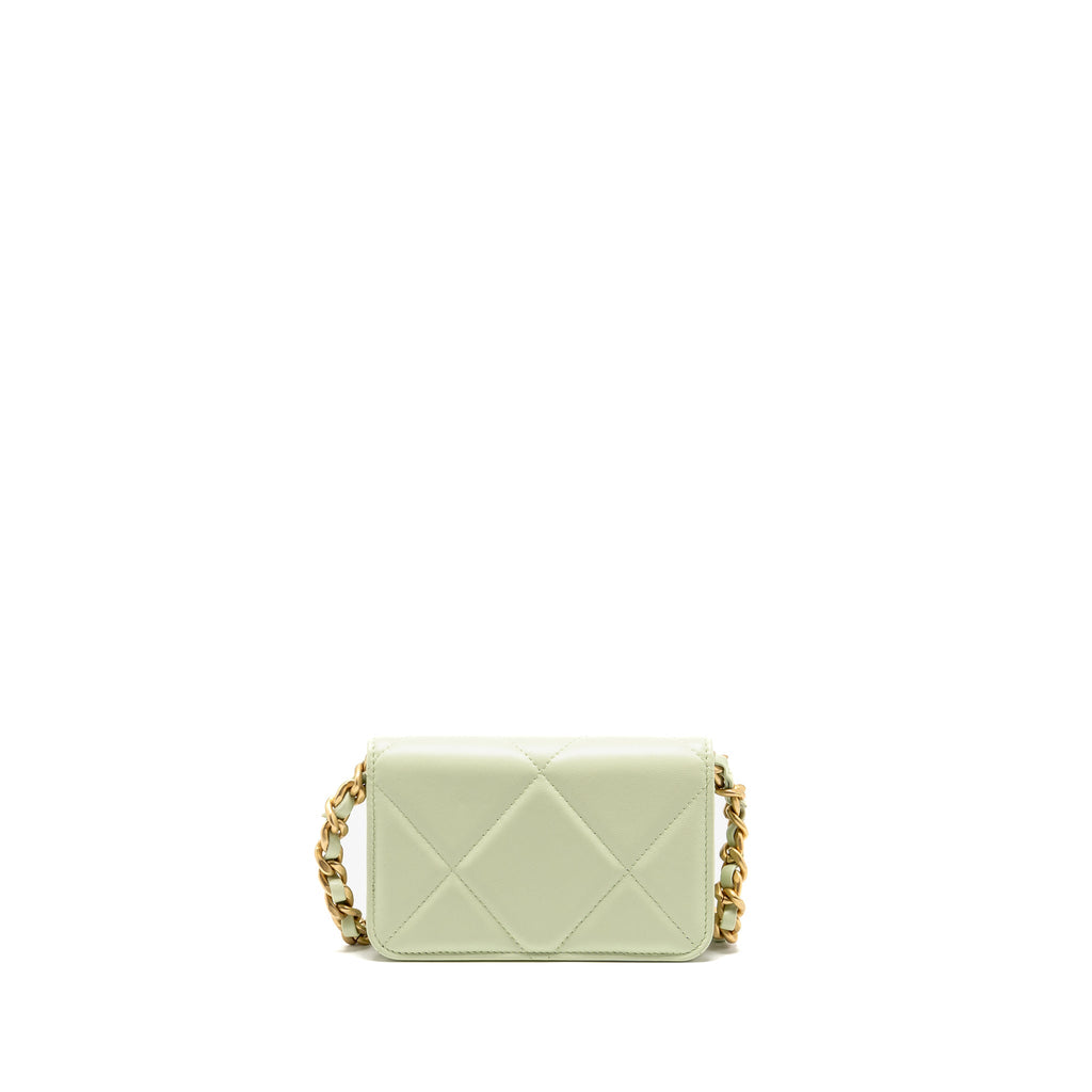 chanel-19-mini-clutch-with-chain-lambskin-light-green-multicolour-hardware
