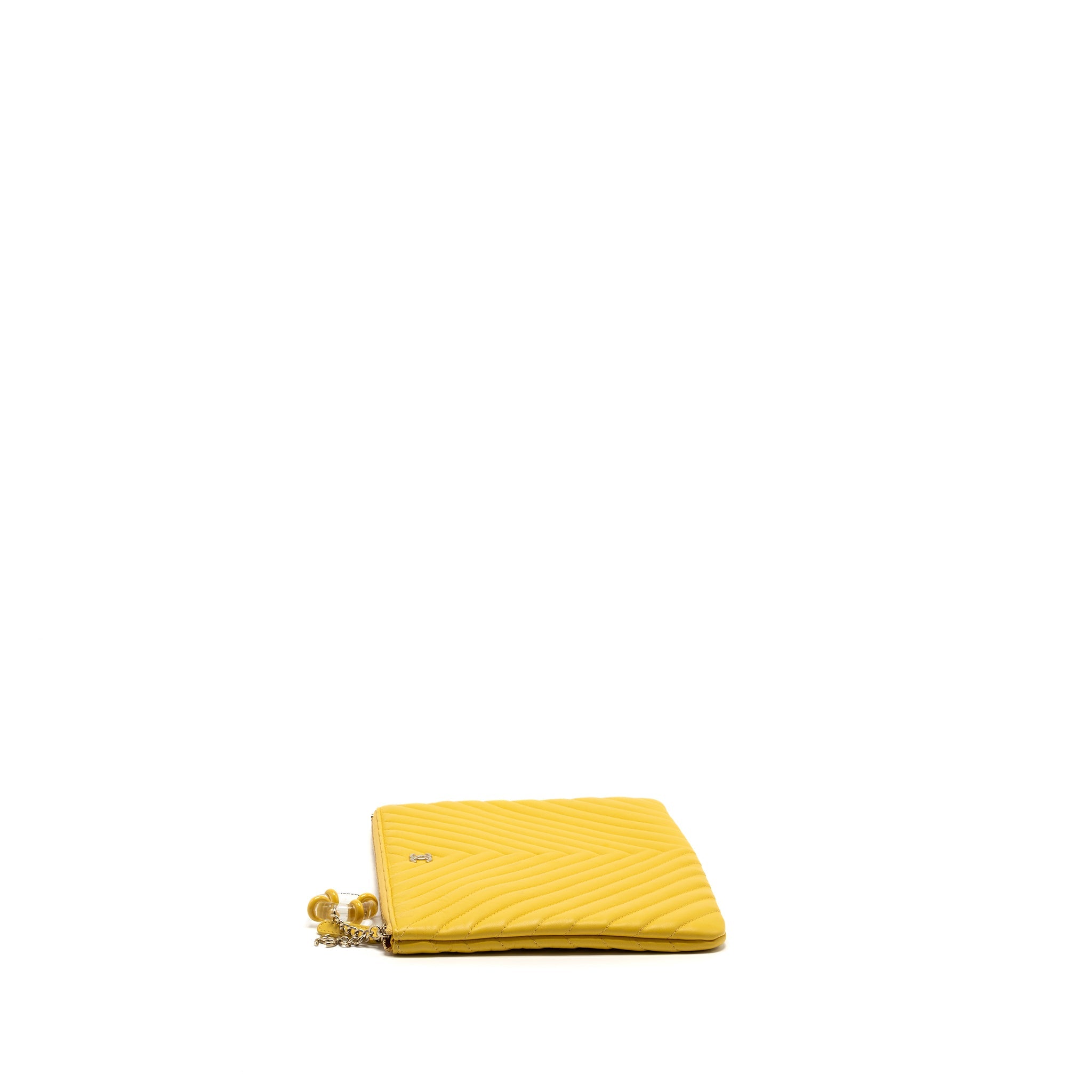 chanel-chevron-zip-pouch-clutch-lambskin-yellow-lghw