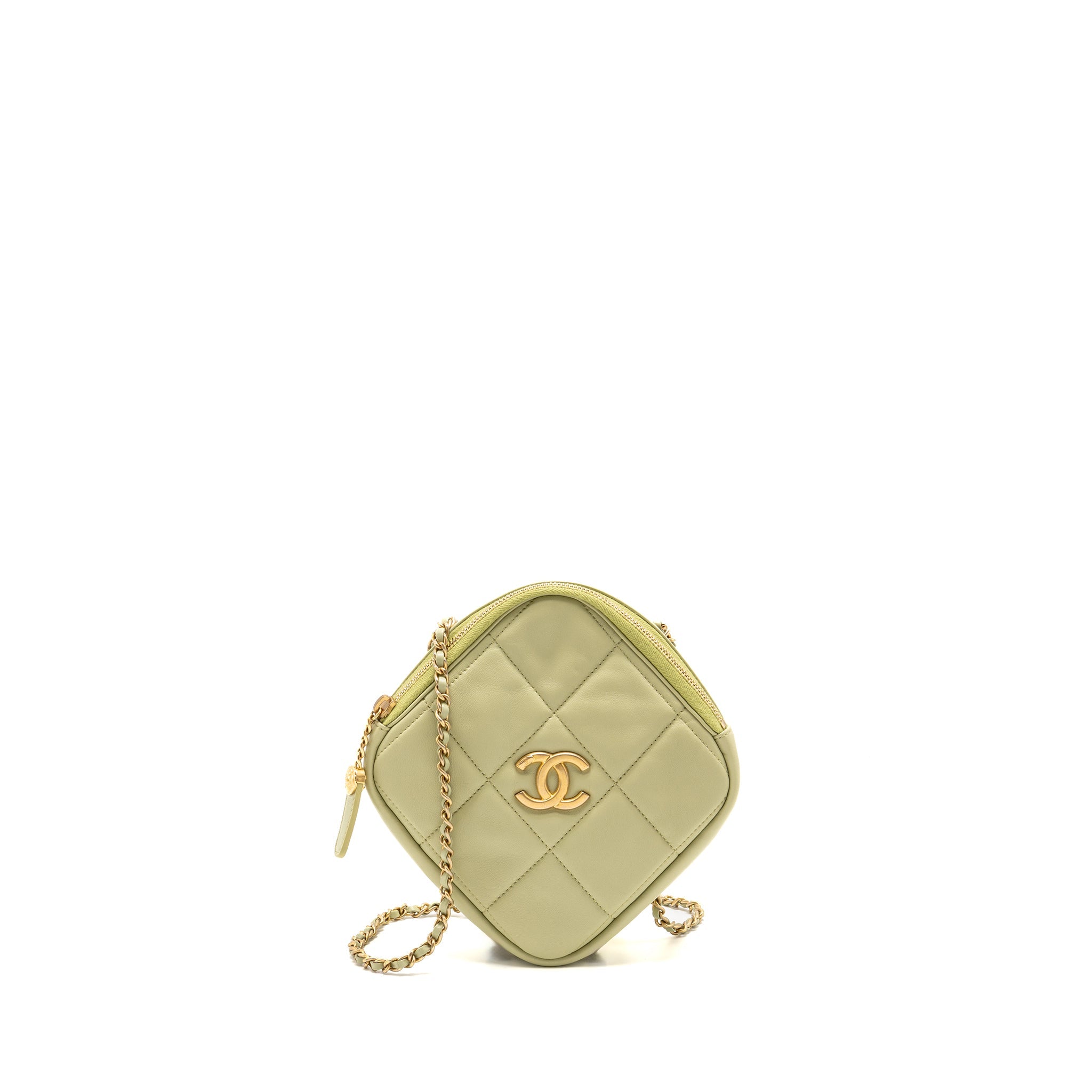 chanel-20a-diamond-shape-crossbody-bag-quilted-lambskin-light-green-ghw