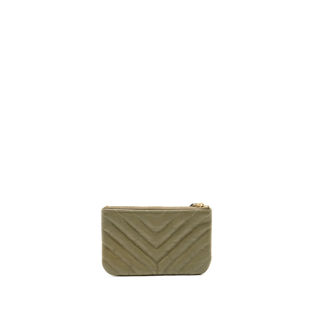 chanel-classic-mini-zipped-pouch-herringbone-calfskin-khaki-ghw
