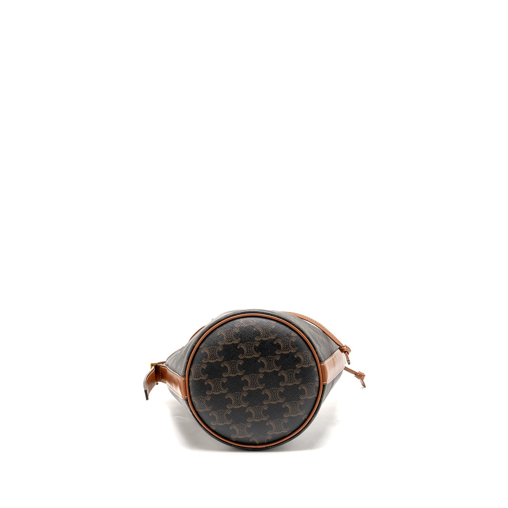 celine-small-drawstring-bag-triomphe-canvas-calfskin-tan-ghw
