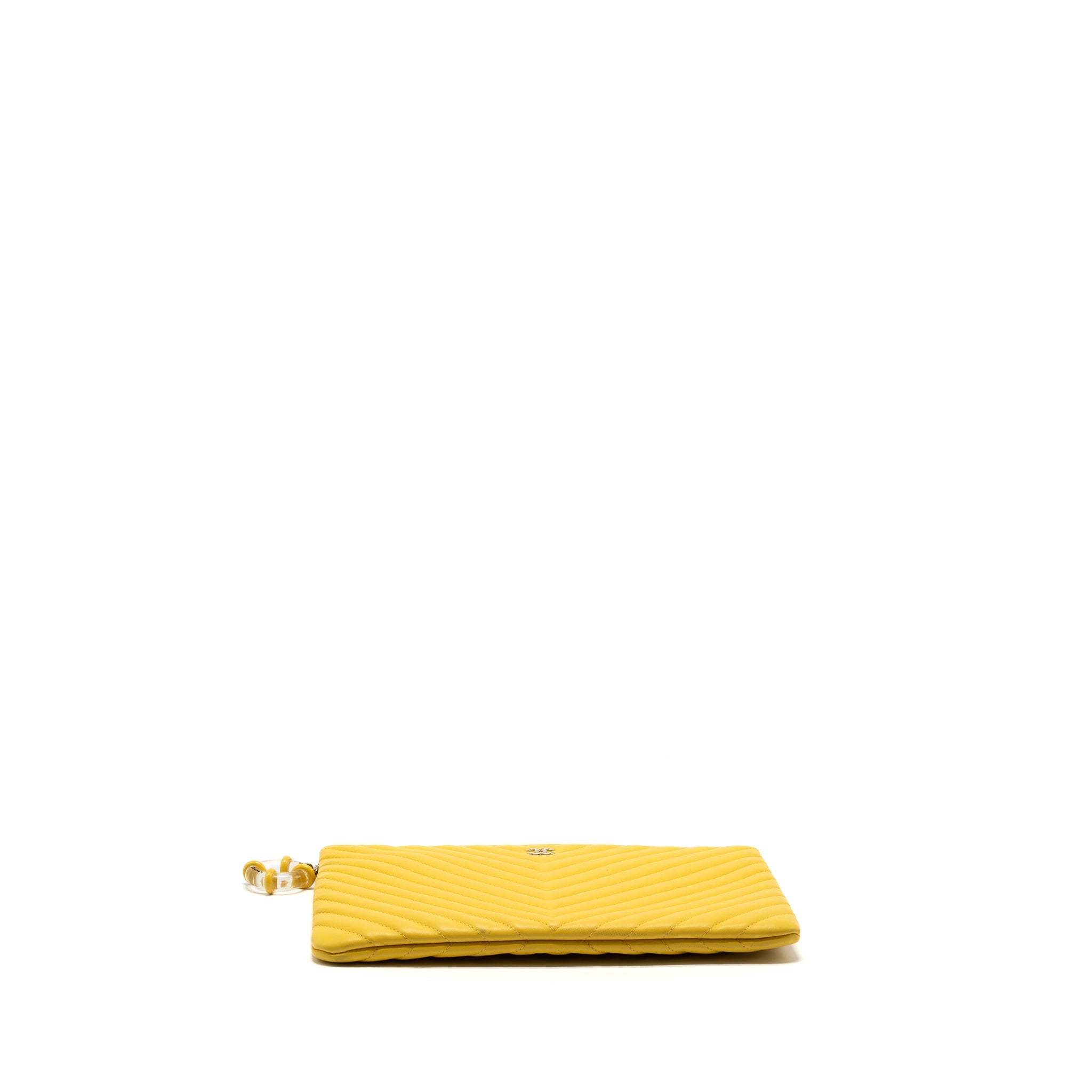 chanel-chevron-zip-pouch-clutch-lambskin-yellow-lghw