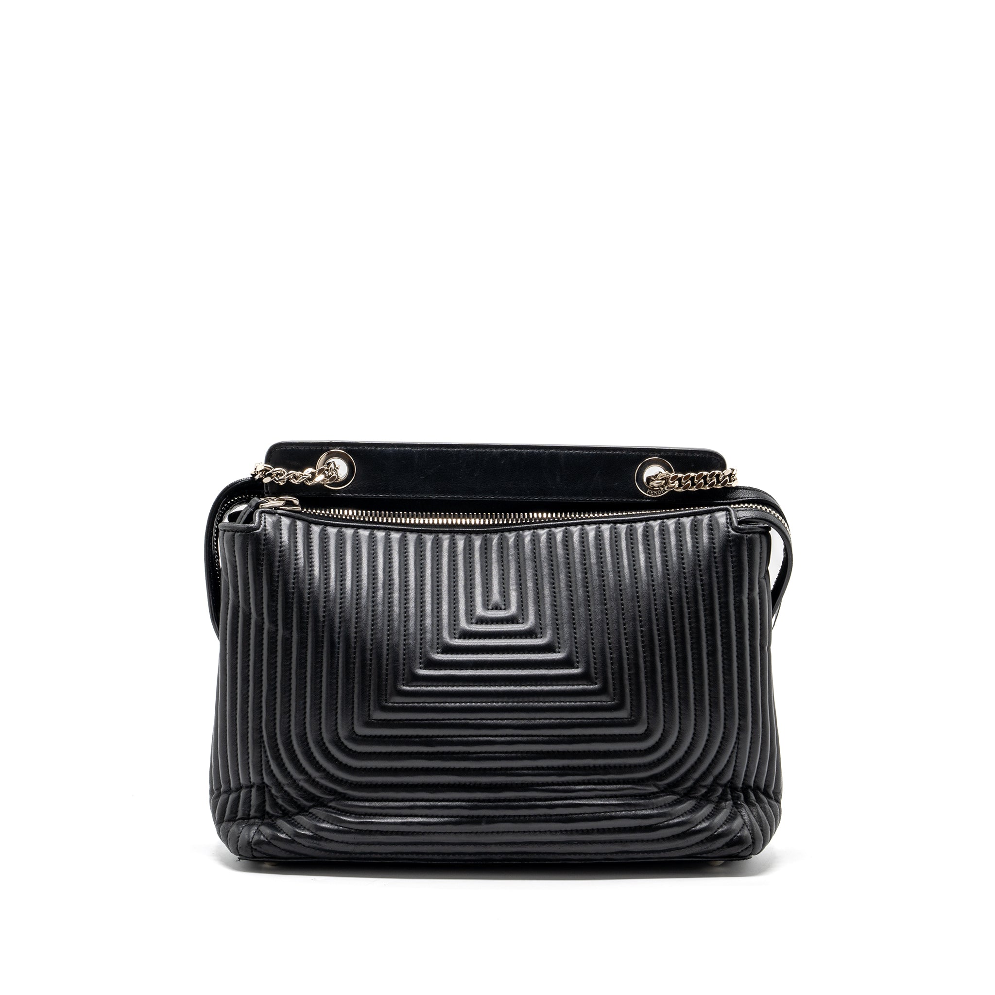 fendi-doctom-chain-shoulder-bag-leather-black-shw