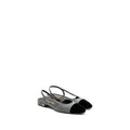 chanel-size-37-sling-back-flat-shoes-felt-velvet-grey-black