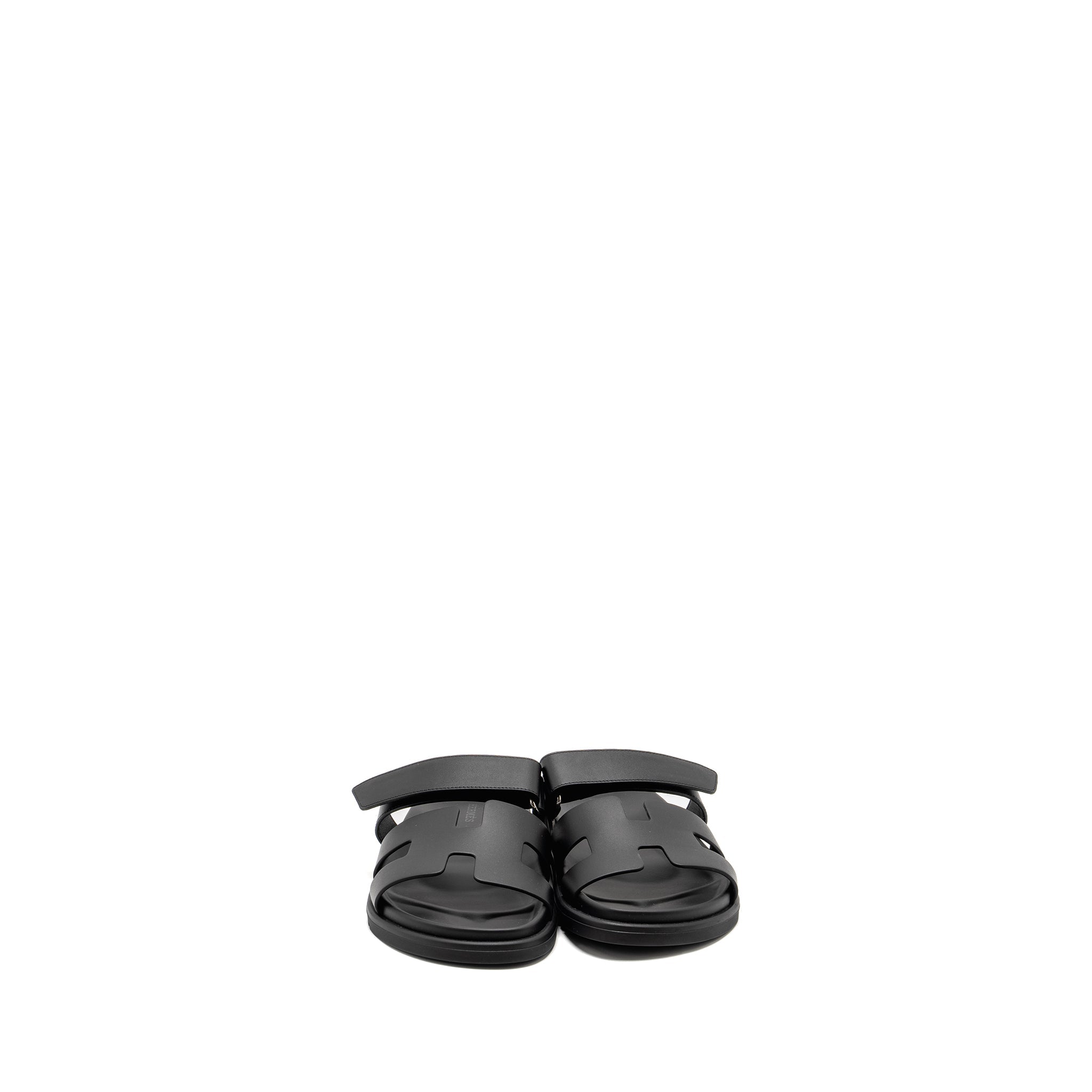 hermes-size-38-chypre-sandals-calfskin-black
