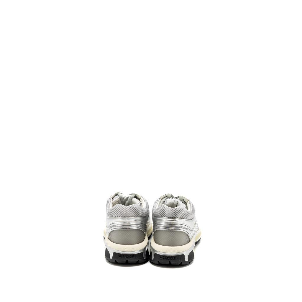 chanel-23c-size-38-metallic-trainer-sneakers-silver-multicolour