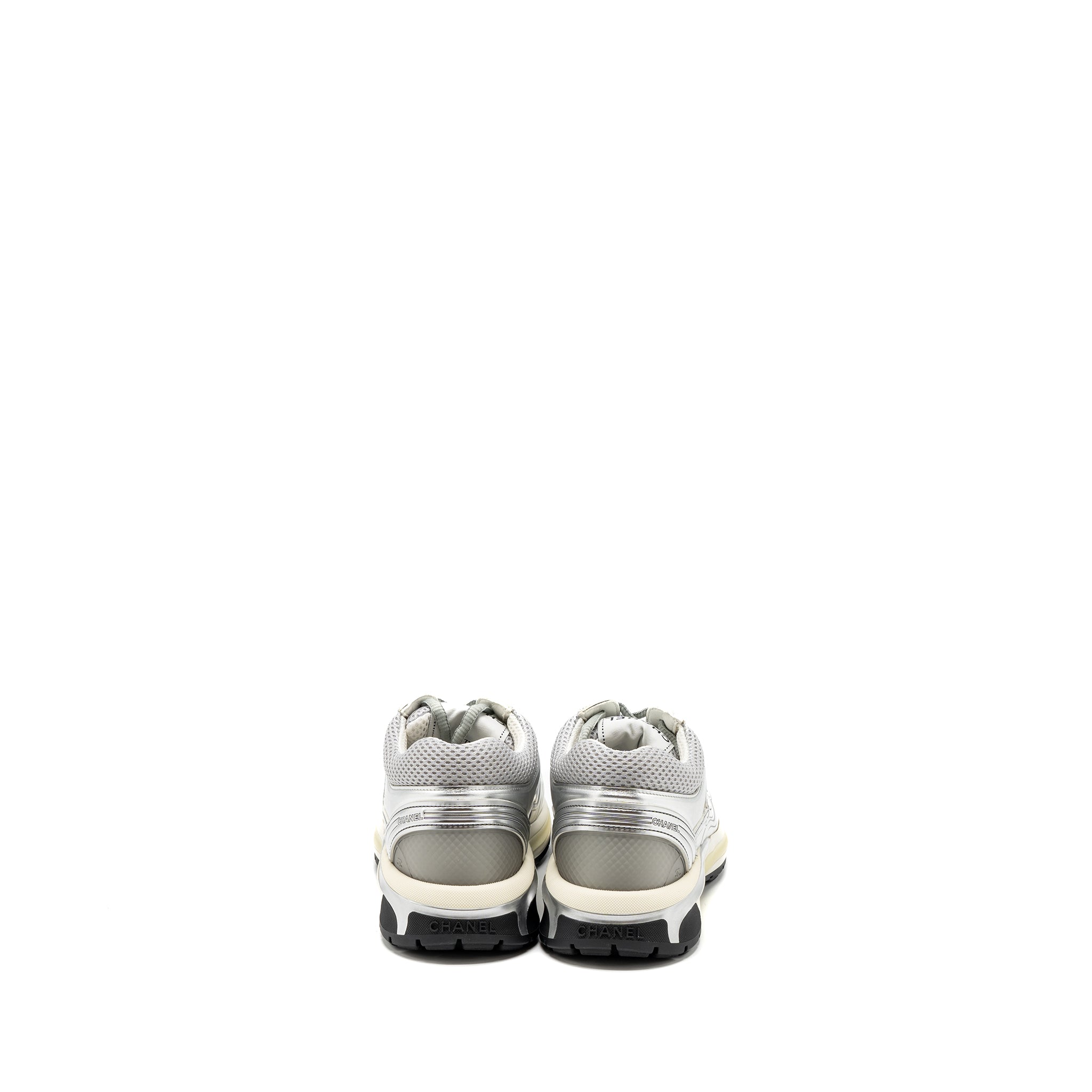 chanel-23c-size-38-metallic-trainer-sneakers-silver-multicolour