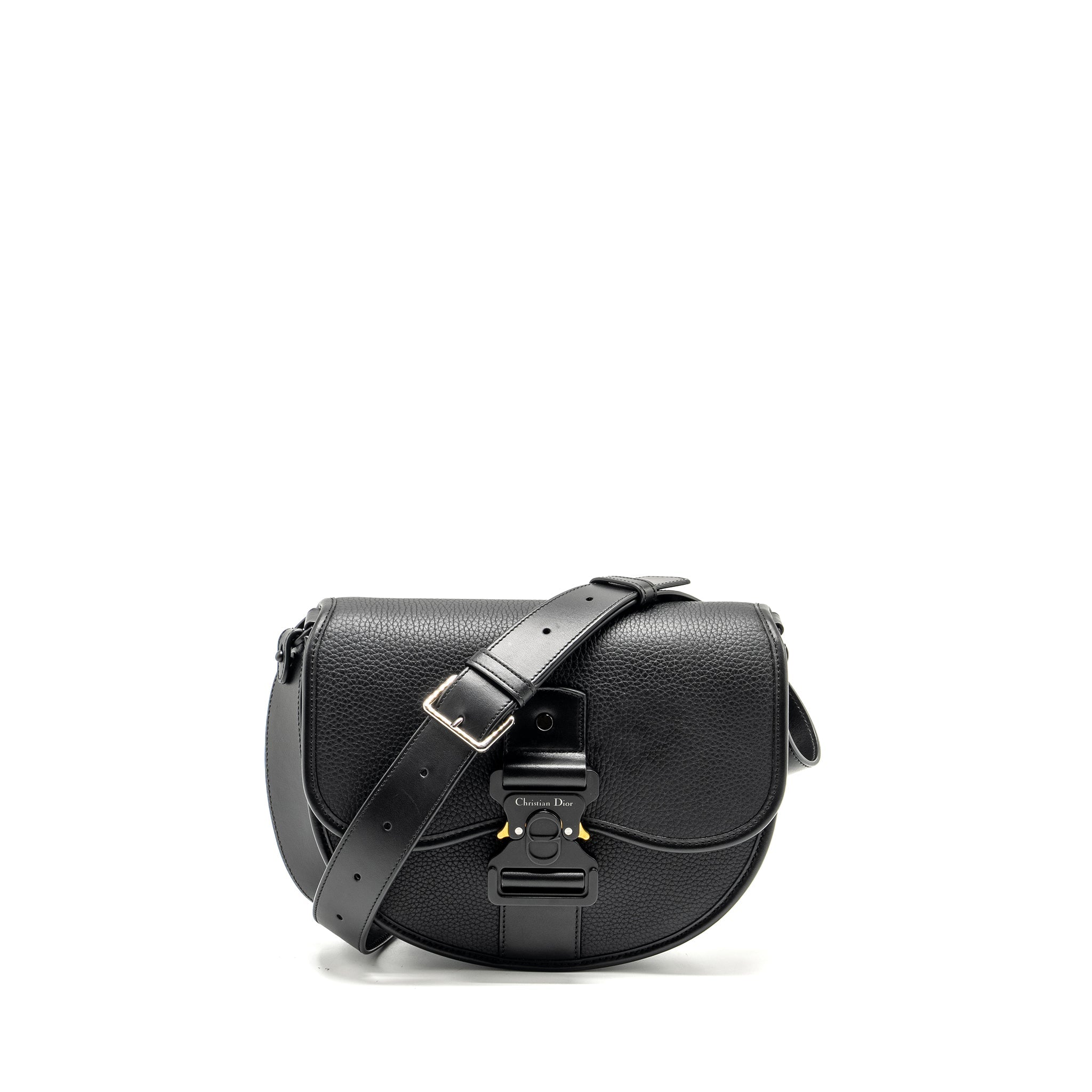 dior-large-gallop-bag-with-strap-grained-smooth-calfskin-black-silver-gold-hardware