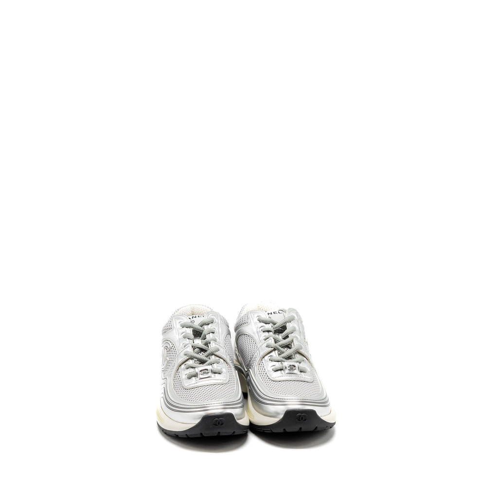 chanel-23c-size-38-metallic-trainer-sneakers-silver-multicolour