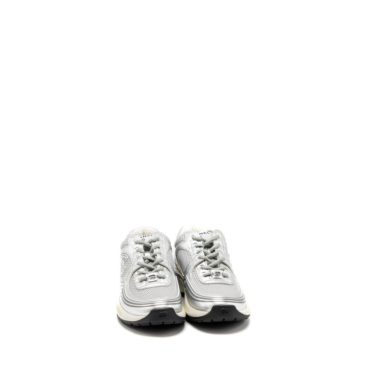chanel-23c-size-38-metallic-trainer-sneakers-silver-multicolour