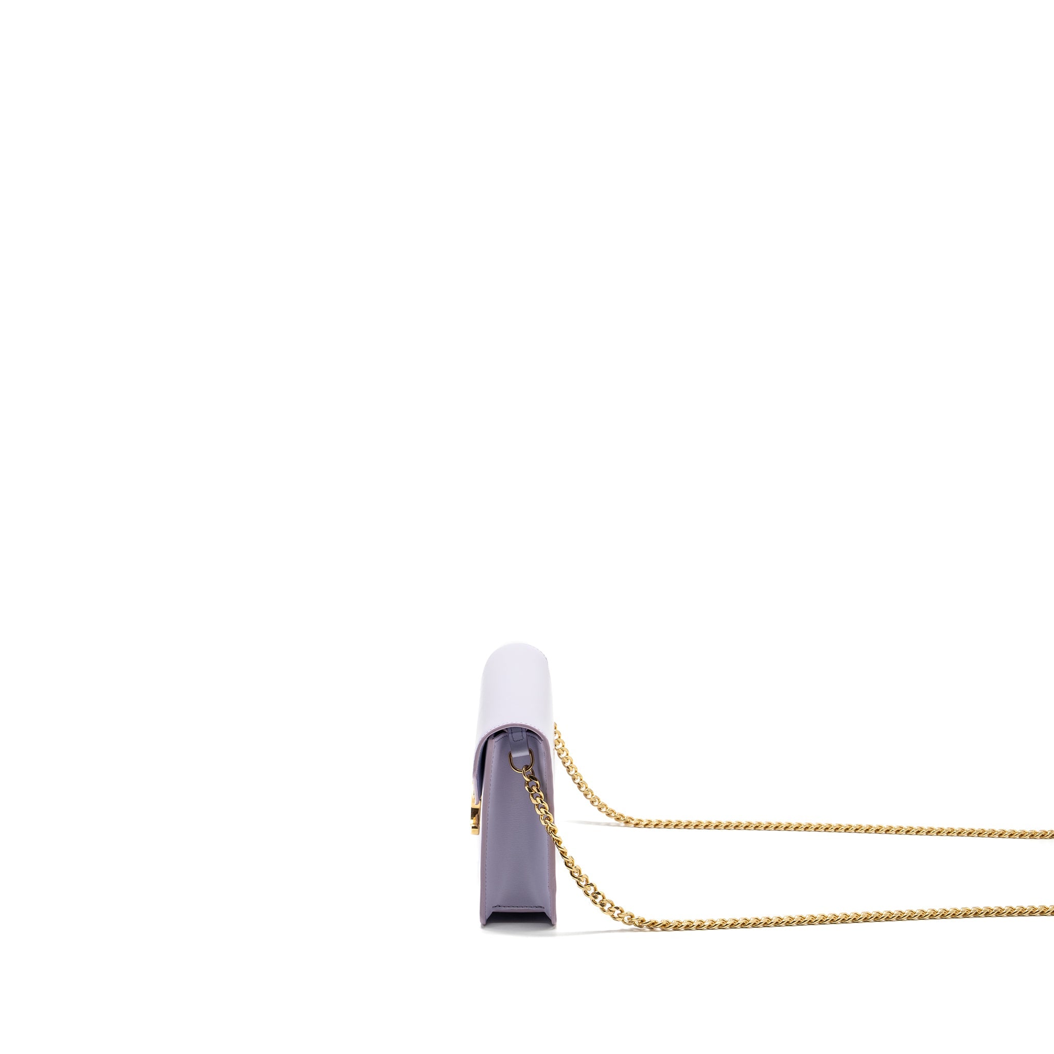 celine-triomphe-wallet-on-chain-margo-shiny-calfskin-light-lavender-ghw
