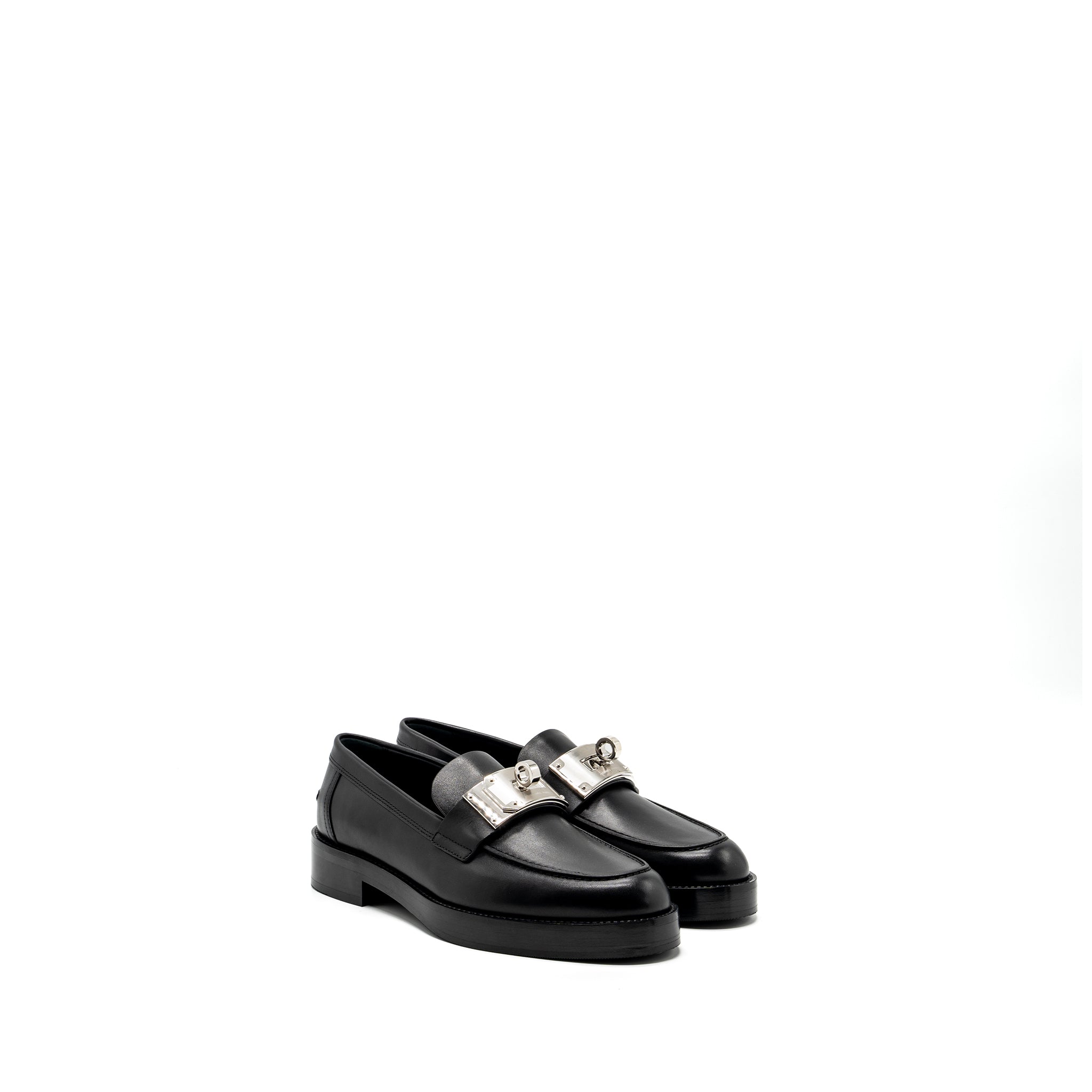 hermes-size-37-hot-moccasins-calfskin-black-shw