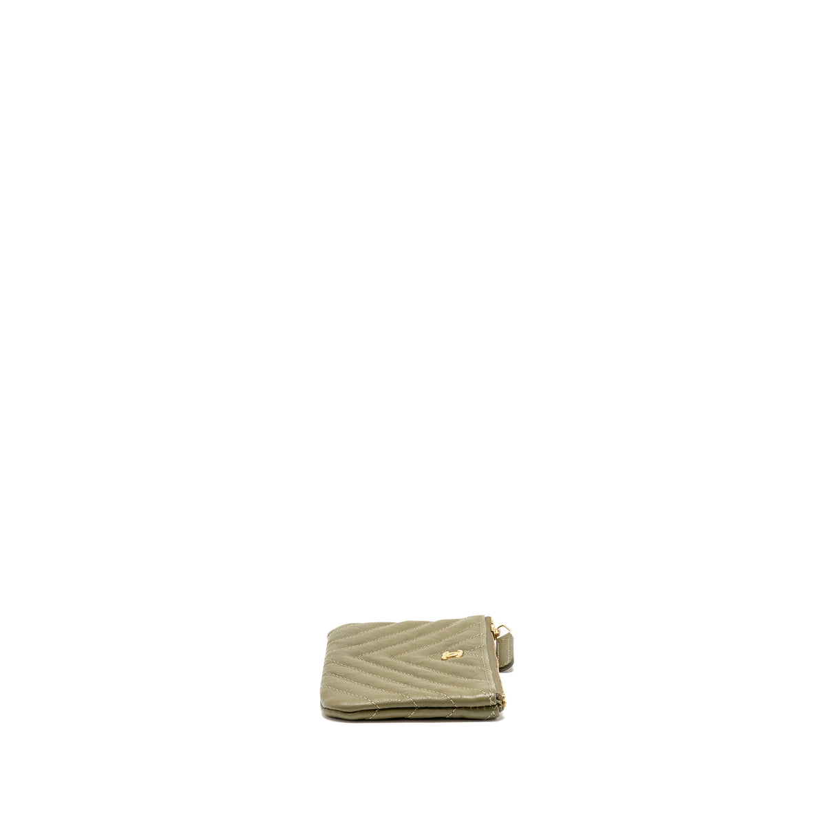 chanel-classic-mini-zipped-pouch-herringbone-calfskin-khaki-ghw