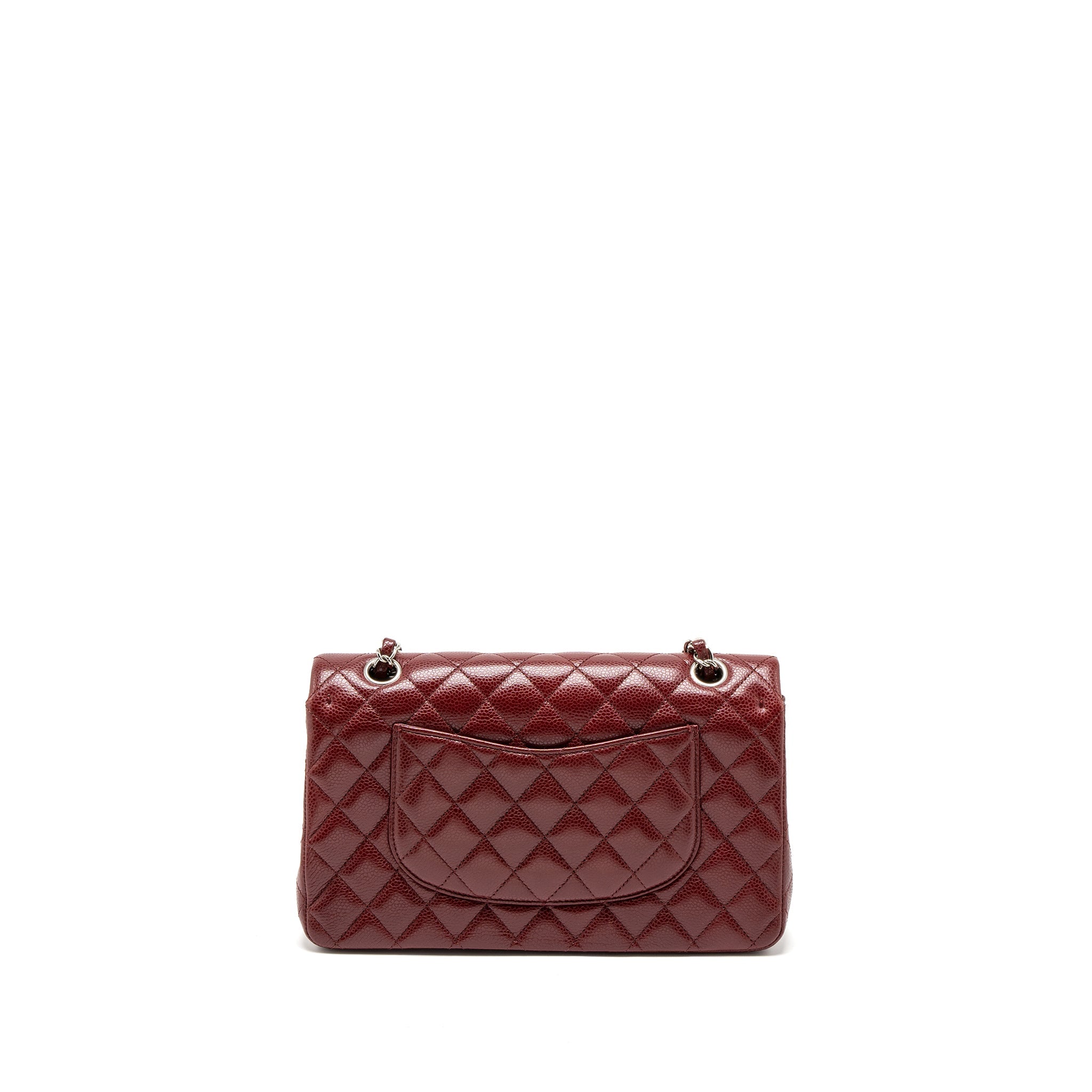 chanel-medium-classic-double-flap-bag-caviar-dark-red-shw