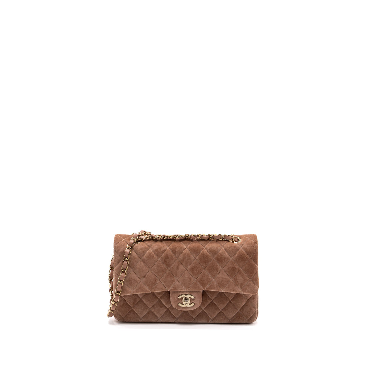 chanel-medium-classic-double-flap-bag-suede-leather-light-brown-lghw-microchip