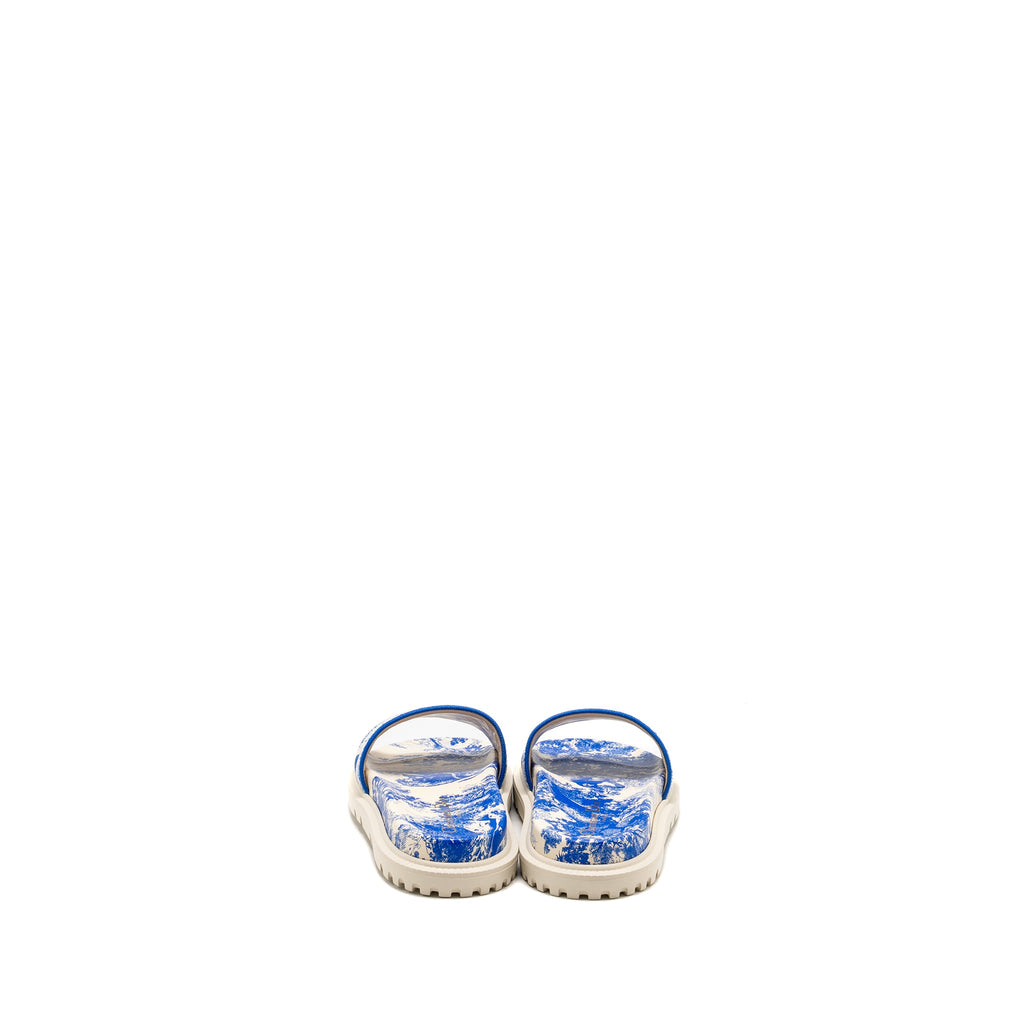 dior-size-37-5-sandals-embroidered-cotton-rubber-blue
