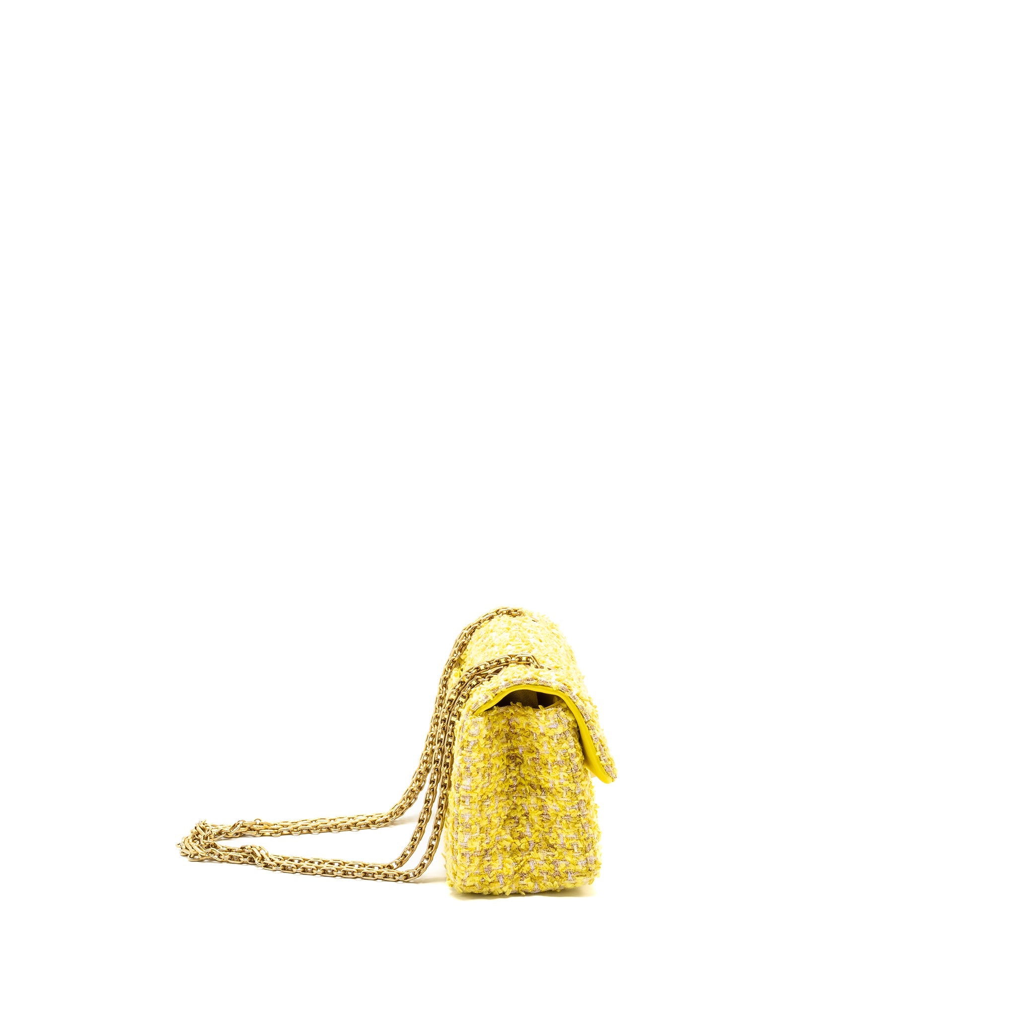 chanel-mini-2-55-reissue-flap-bag-tweed-yellow-ghw