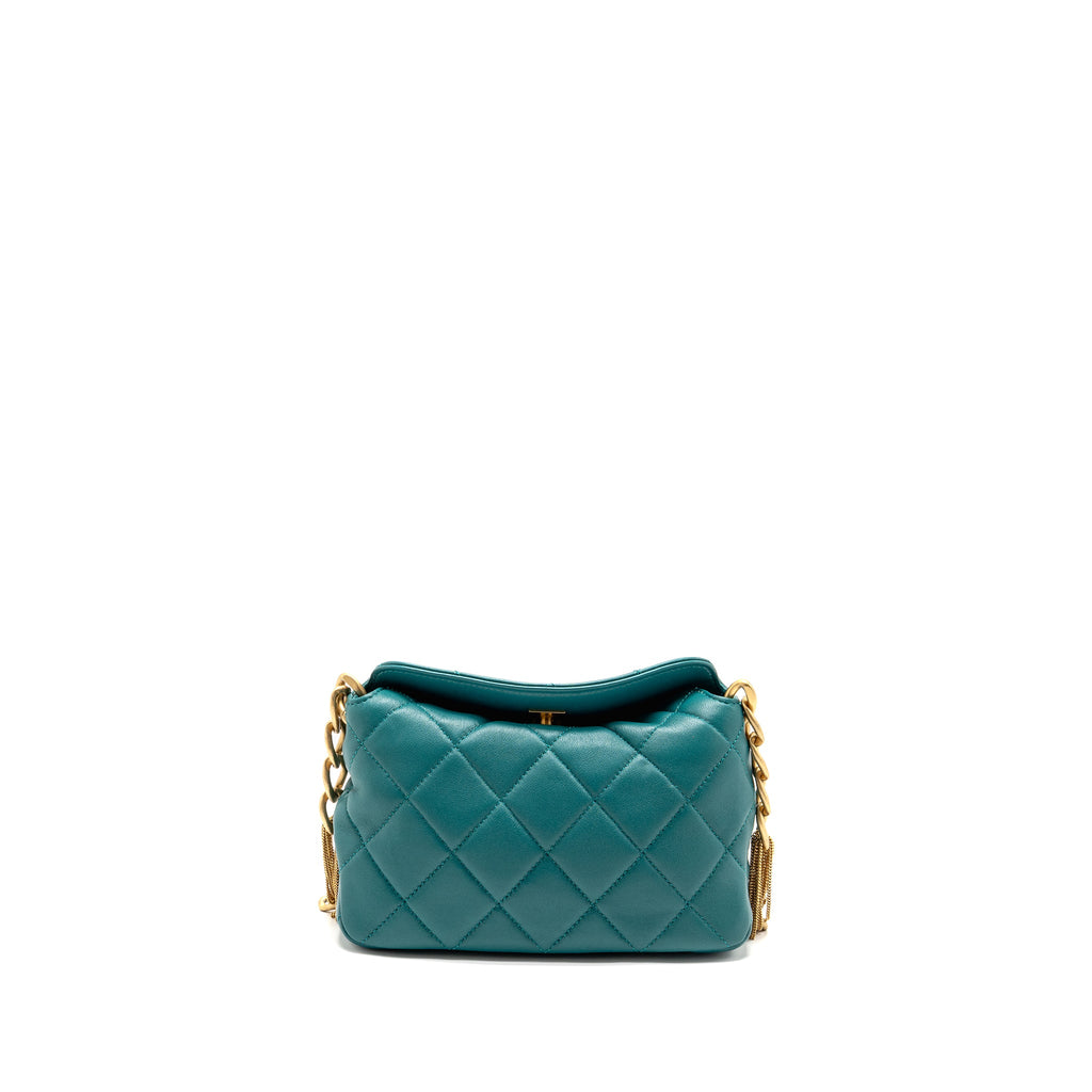 chanel-23a-small-cc-hobo-bag-with-detailed-chain-lambskin-dark-green-ghw-microchip-copy