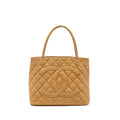 chanel-vintage-medallion-tote-bag-caviar-beige-shw