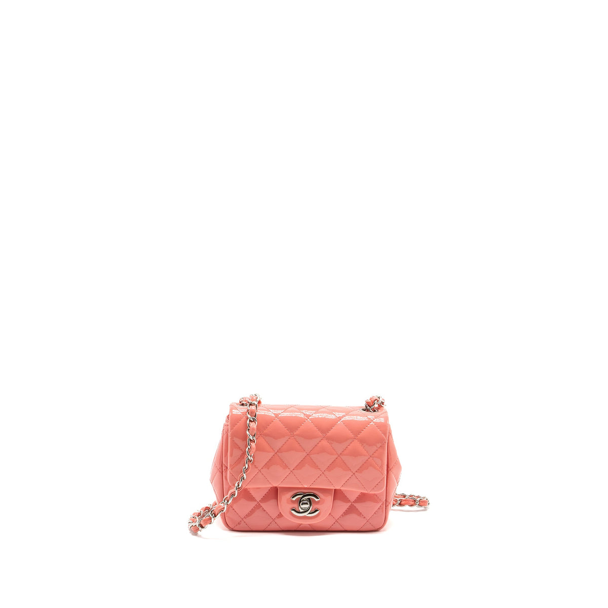 chanel-mini-square-flap-bag-patent-pink-shw