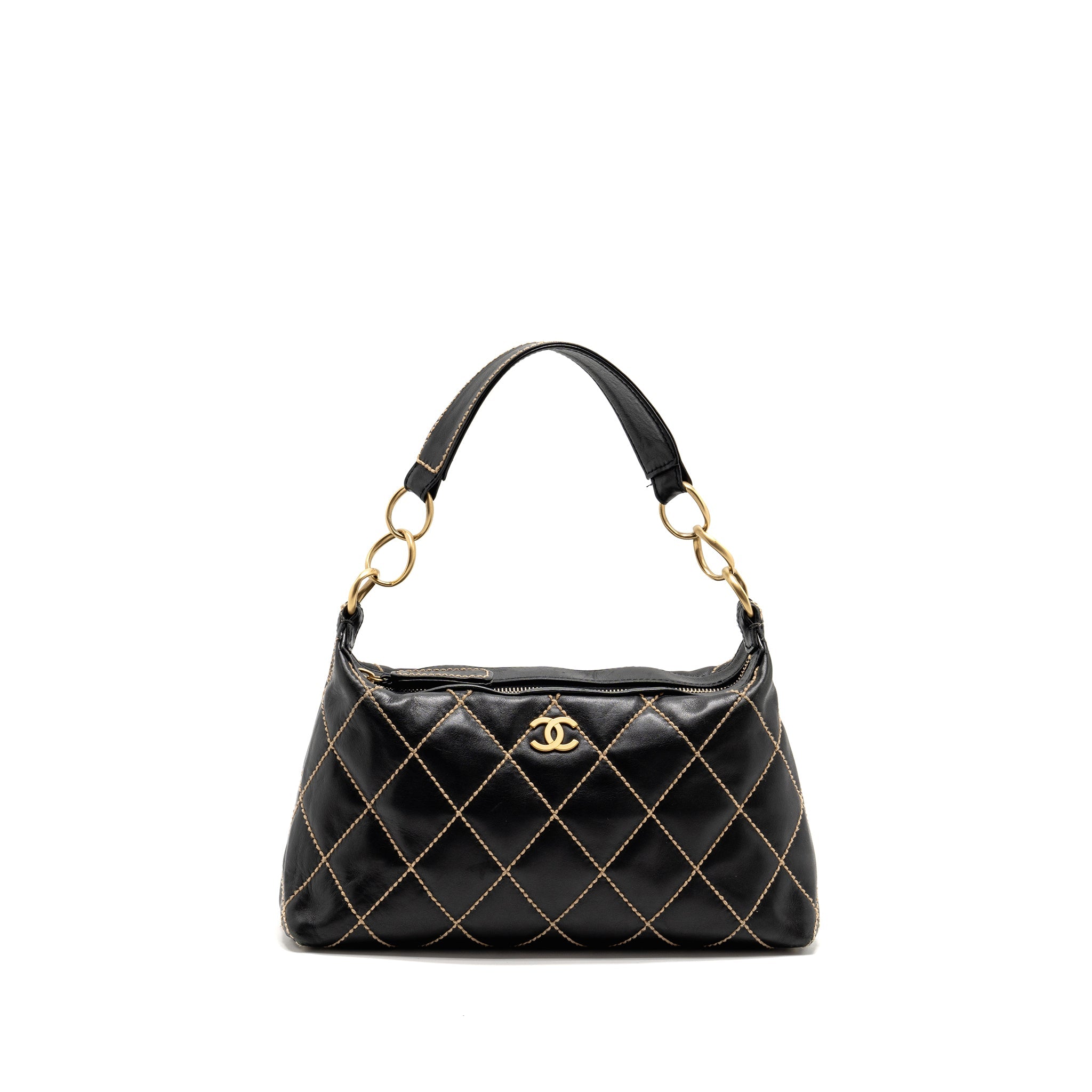 chanel-vintage-wild-stitch-shoulder-bag-calfskin-black-ghw-1