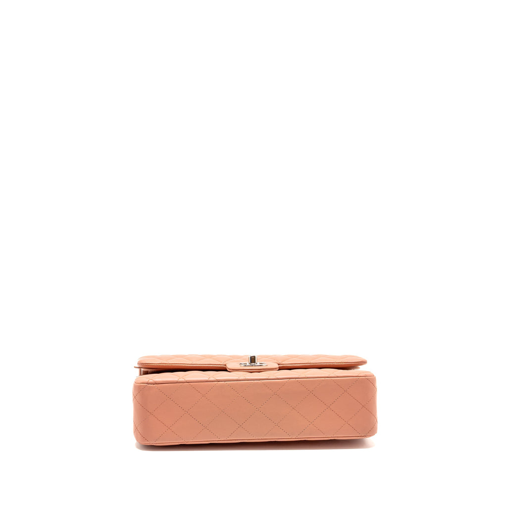 chanel-medium-classic-double-flap-bag-lambskin-pink-shw-microchip