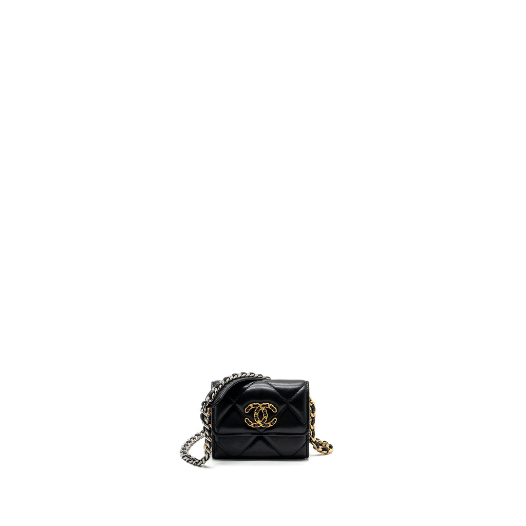 chanel-19-flap-card-holder-with-chain-lambskin-black-multicolor-hardware