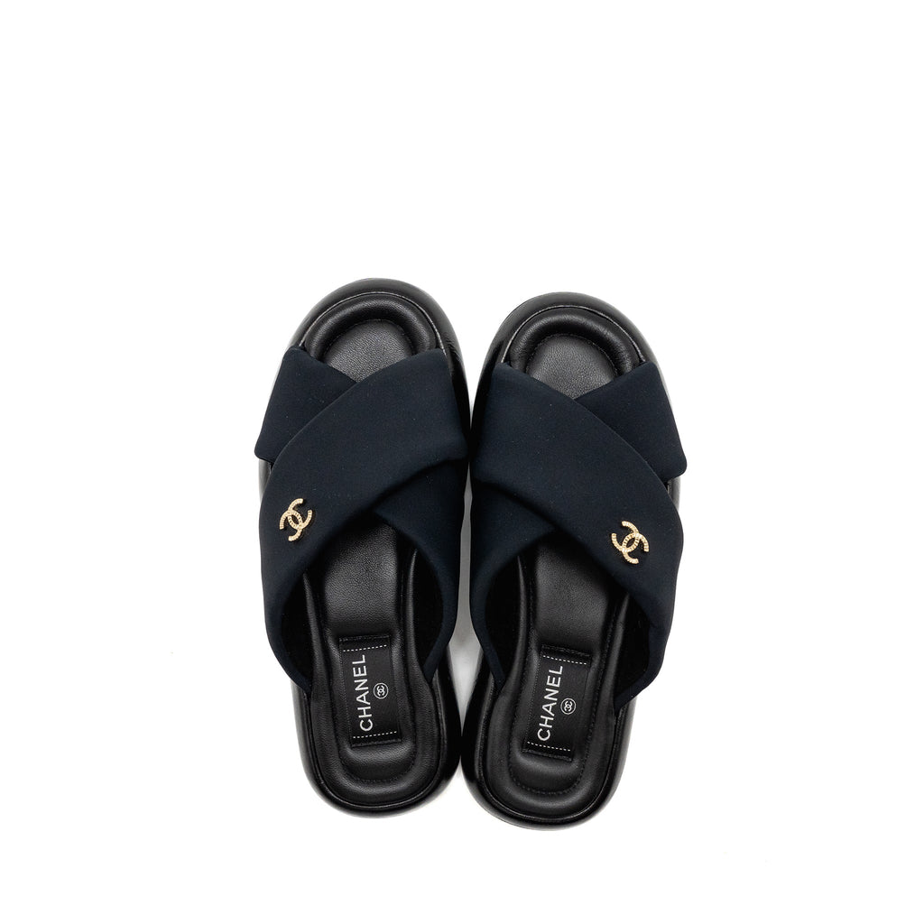 chanel-size-38-cc-puffy-mule-sandals-fabric-leather-black-ghw-copy-1