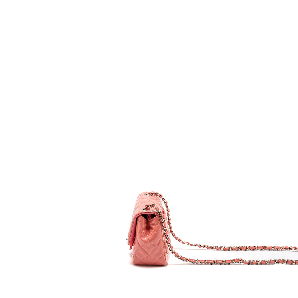 chanel-mini-square-flap-bag-patent-pink-shw