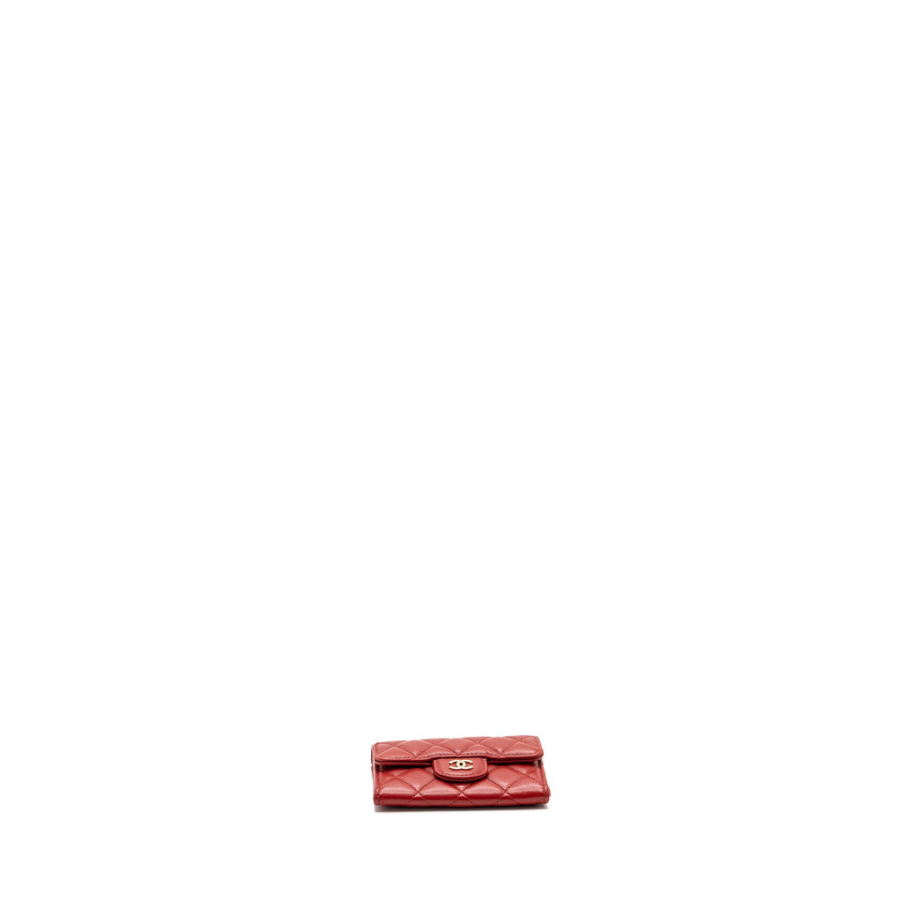 chanel-flap-card-holder-lambskin-red-shw