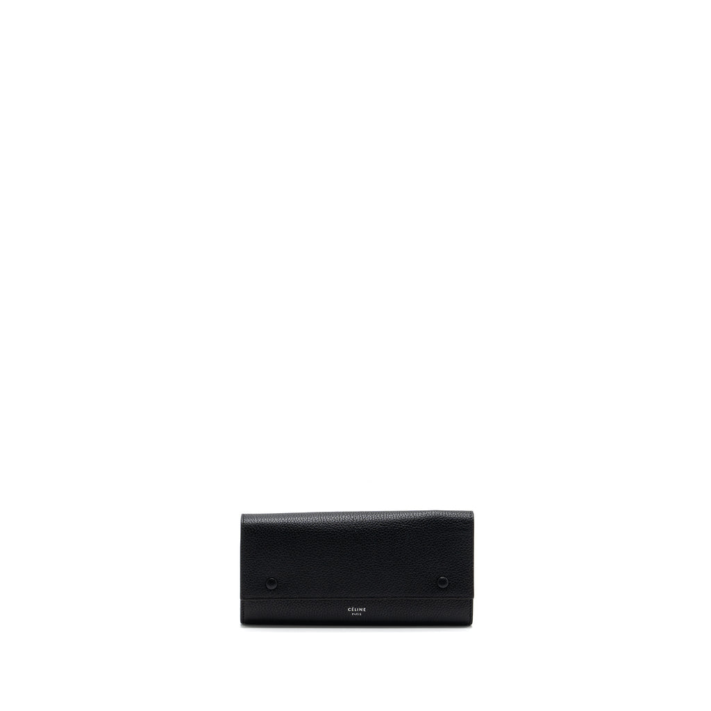 celine-long-wallet-grained-calfskin-black-shw