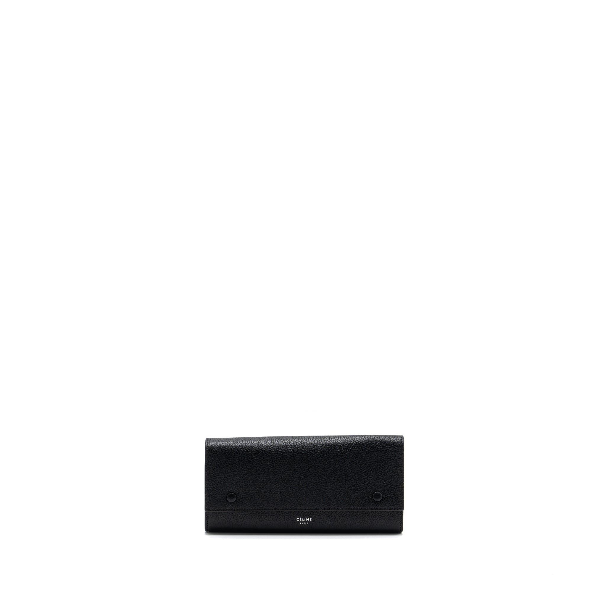 celine-long-wallet-grained-calfskin-black-shw