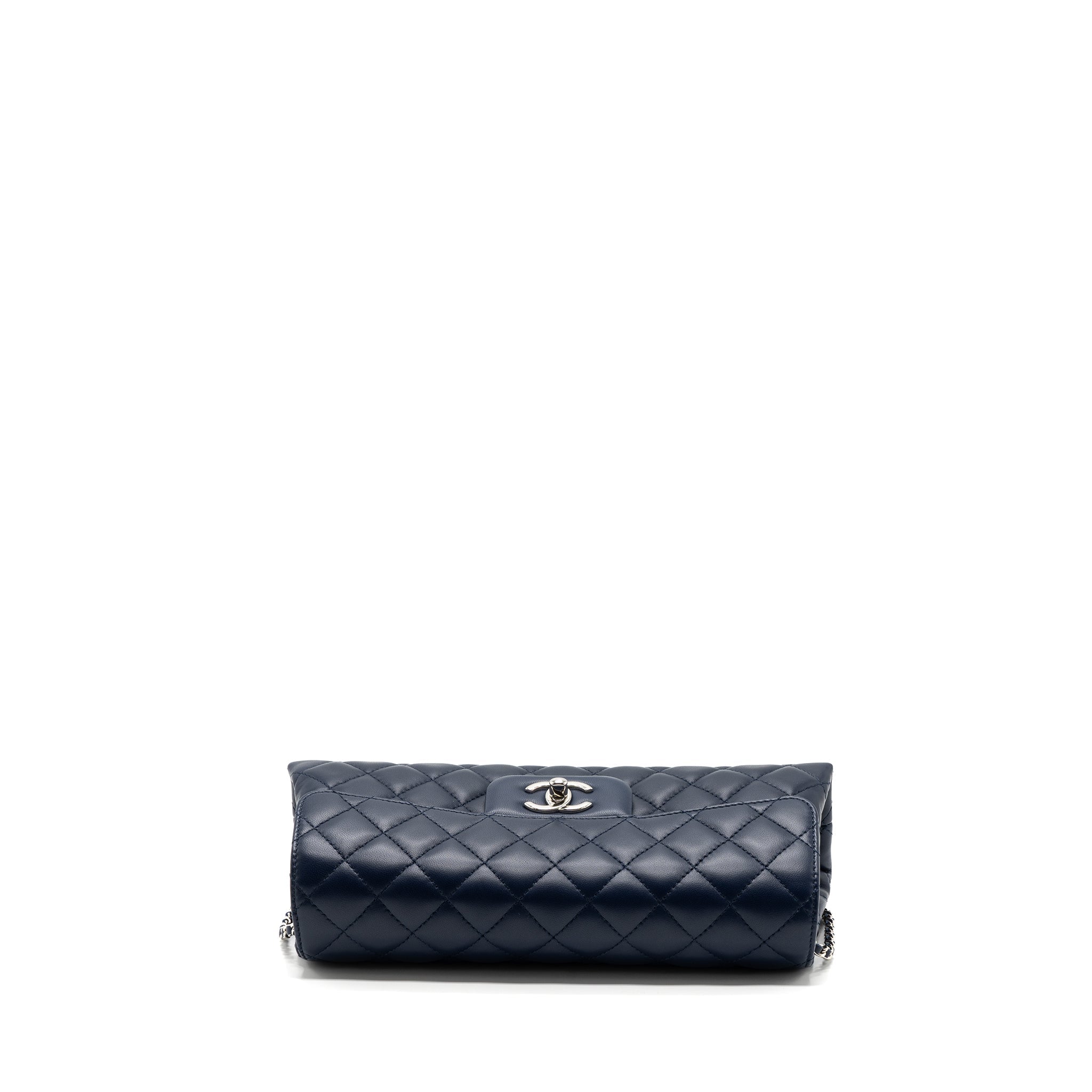 chanel-quilted-long-flap-bag-calfskin-dark-blue-shw