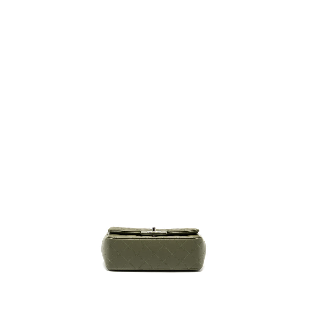 chanel-mini-rectangular-flap-bag-lambskin-green-shw-microchip