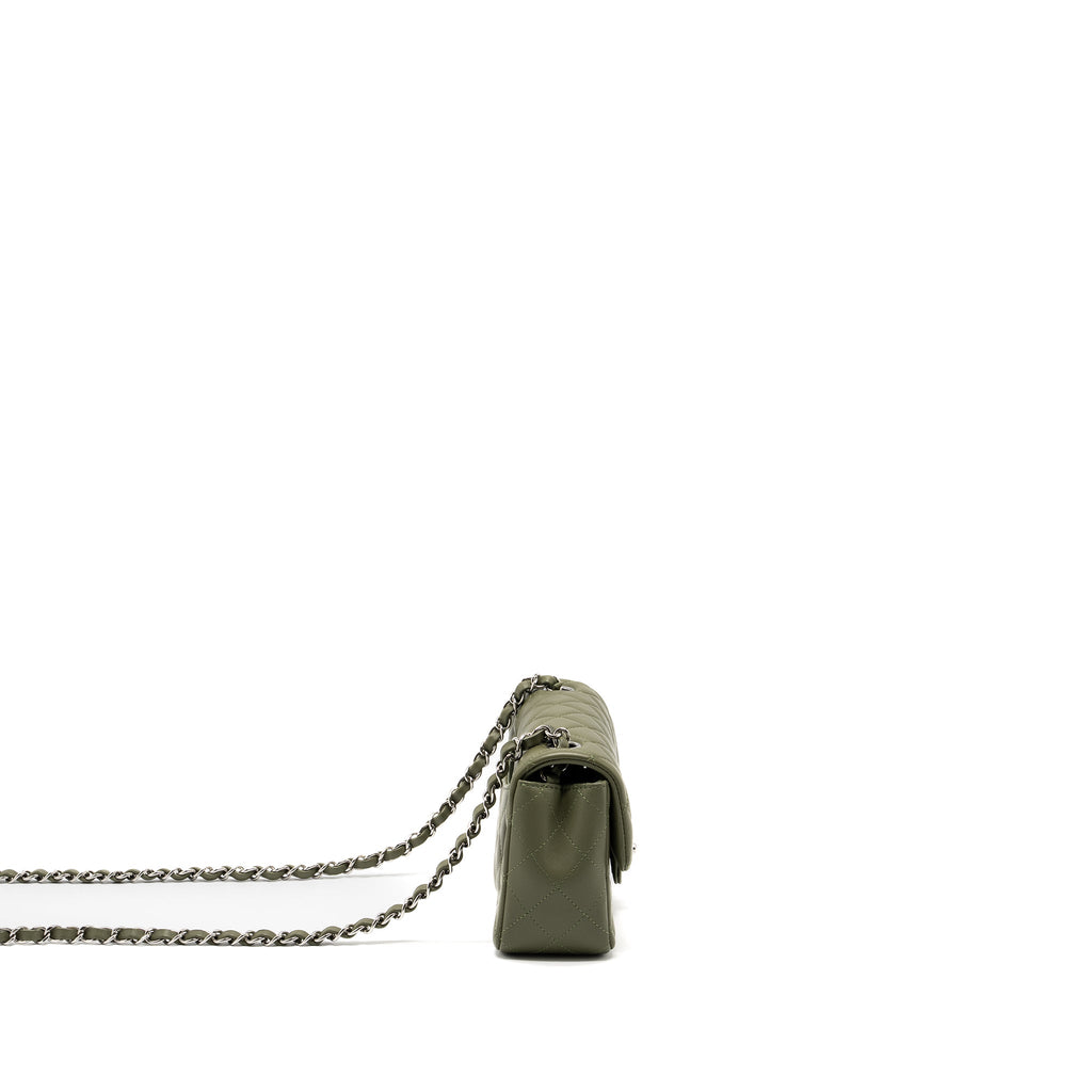 chanel-mini-rectangular-flap-bag-lambskin-green-shw-microchip
