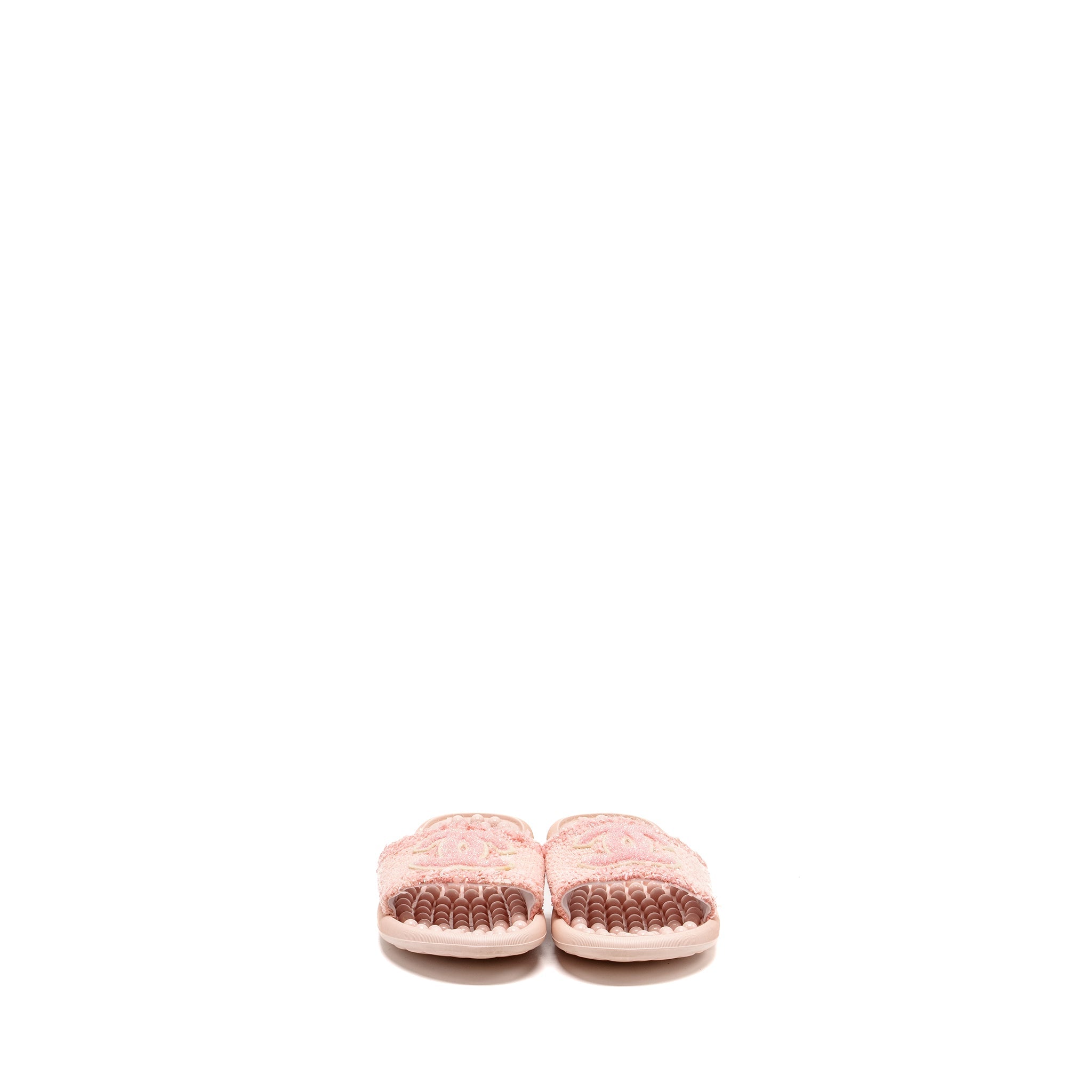 chanel-size-38-tweed-pool-beach-slides-sandals-pink