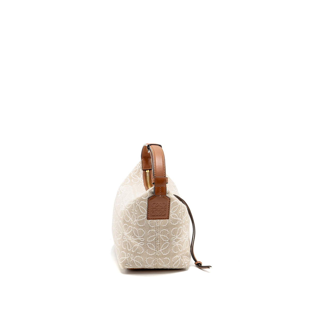 loewe-small-cubi-bag-anagram-jacquard-calfskin-beige-brown-ghw-1