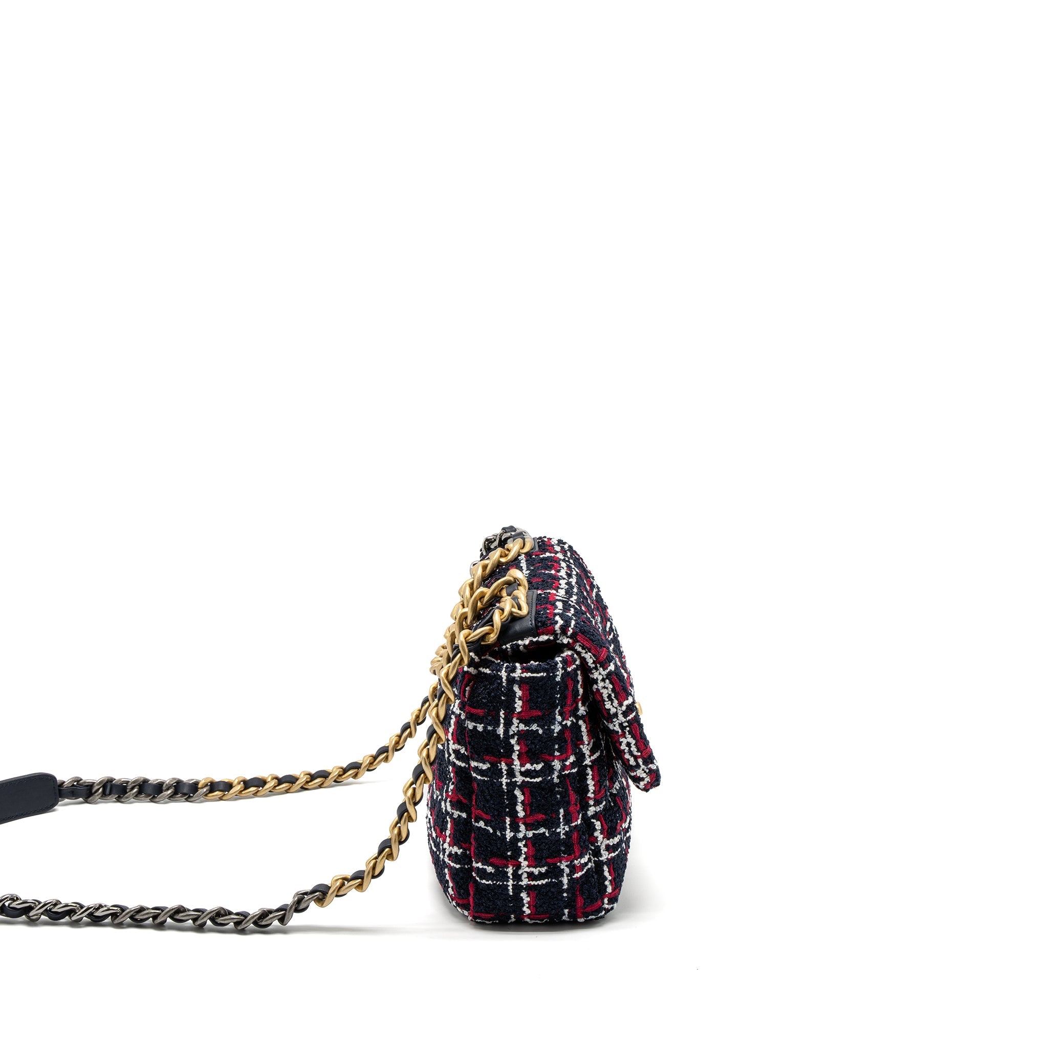 chanel-small-19-bag-tweed-black-red-white-multicolour-hardware