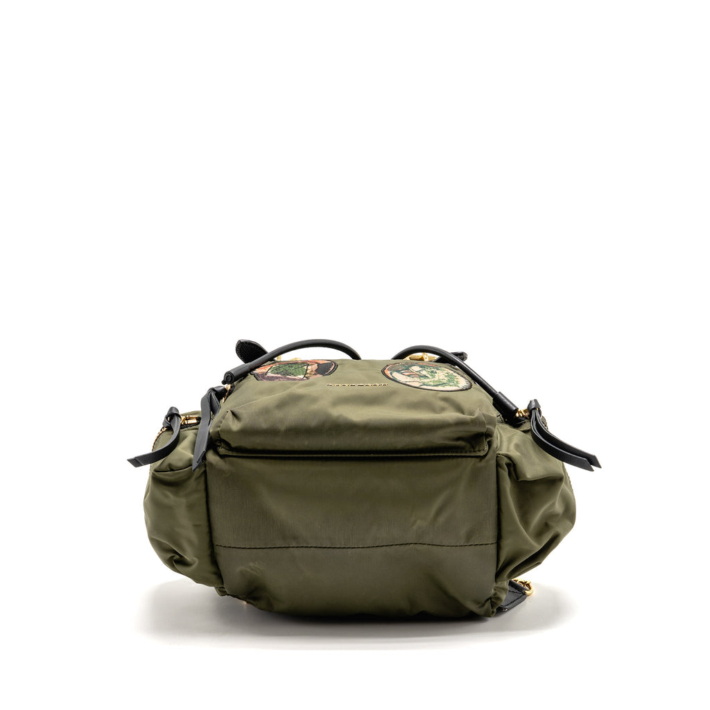 burberry-patches-rucksack-medium-backpack-nylon-dark-green-ghw-copy
