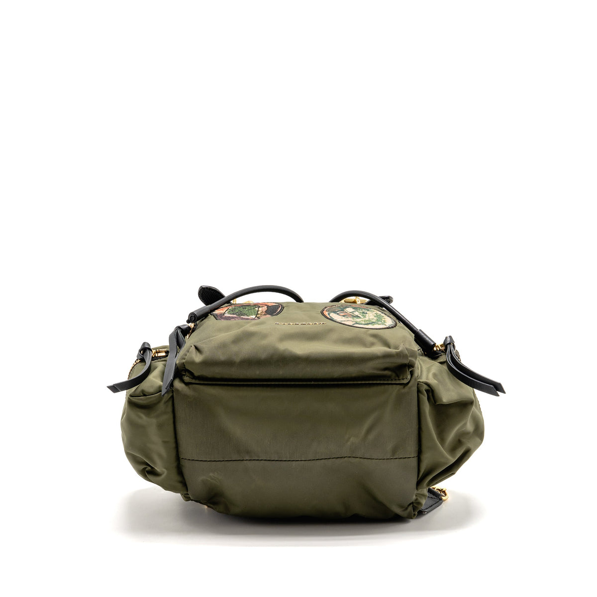 burberry-patches-rucksack-medium-backpack-nylon-dark-green-ghw-copy