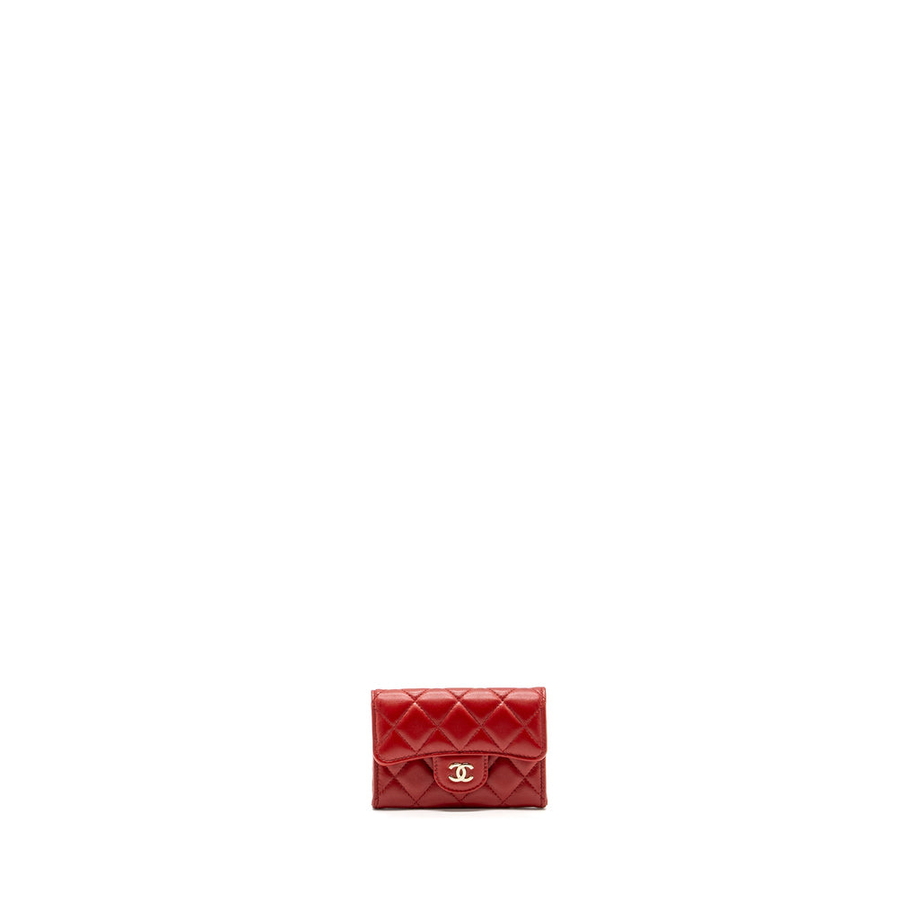chanel-flap-card-holder-lambskin-red-shw