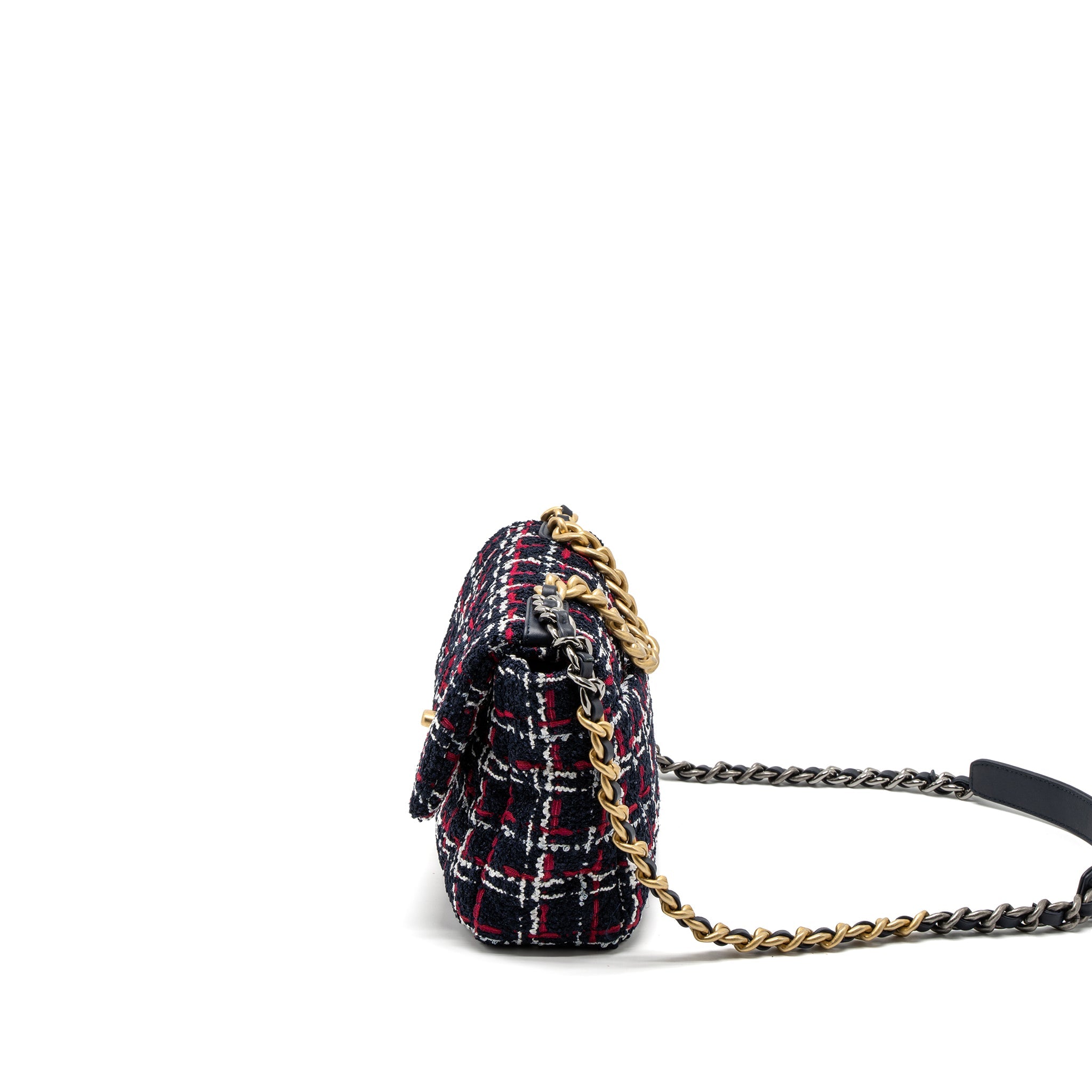 chanel-small-19-bag-tweed-black-red-white-multicolour-hardware