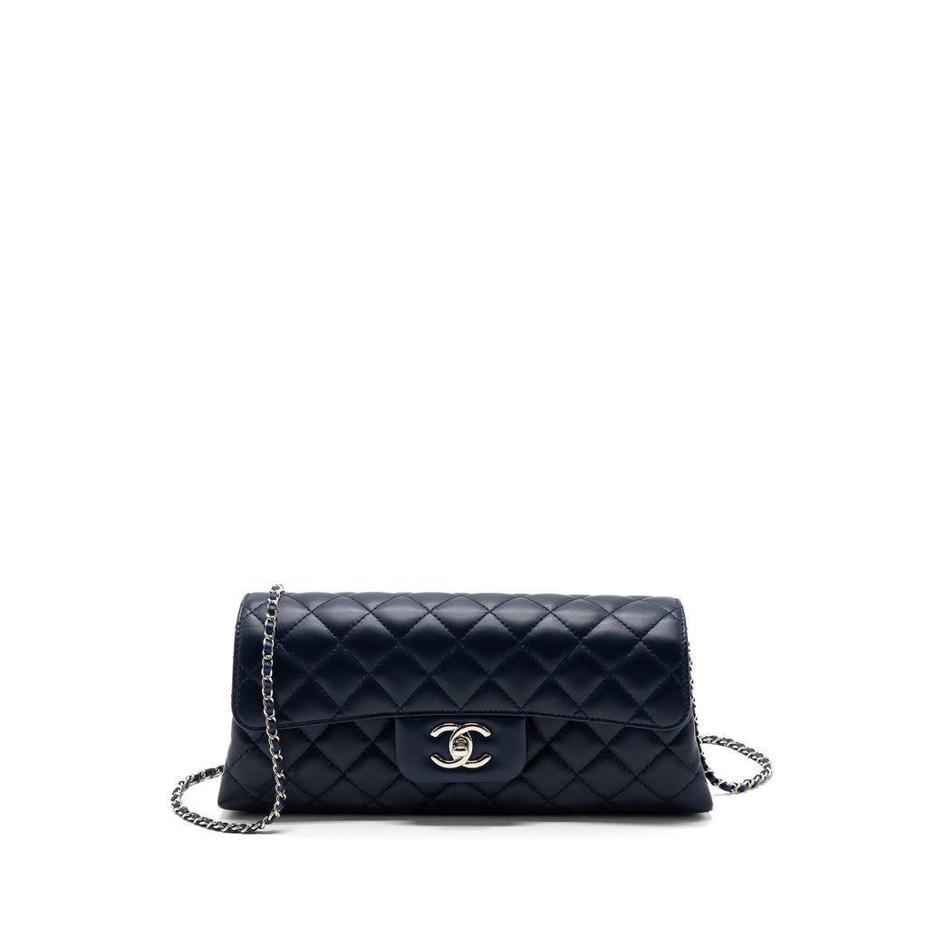 chanel-quilted-long-flap-bag-calfskin-dark-blue-shw